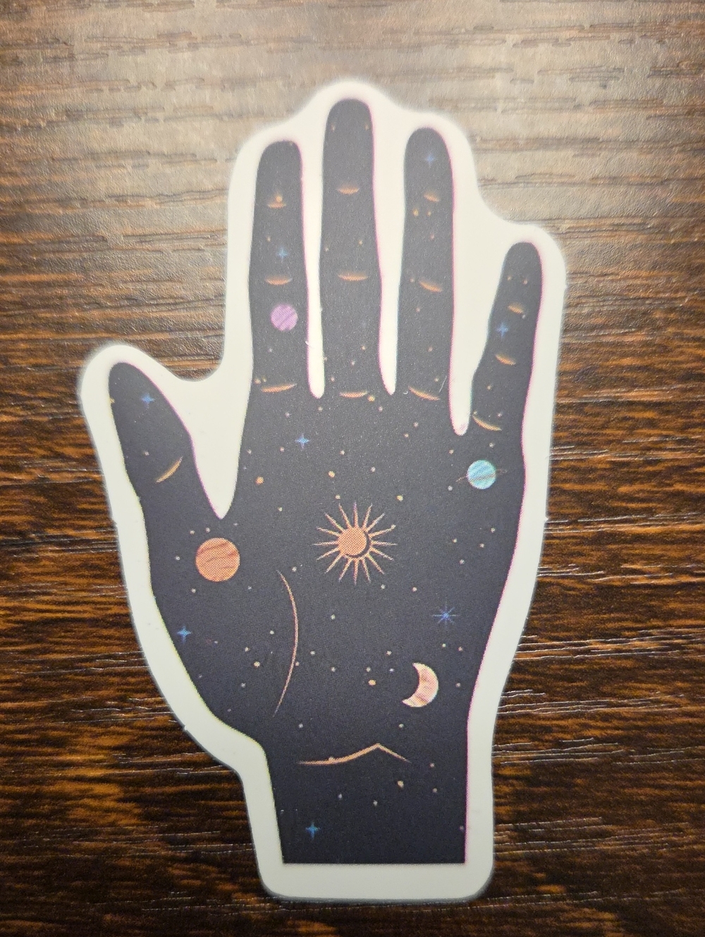 Celestial Hand Wall Sticker β Black with Accent Colors